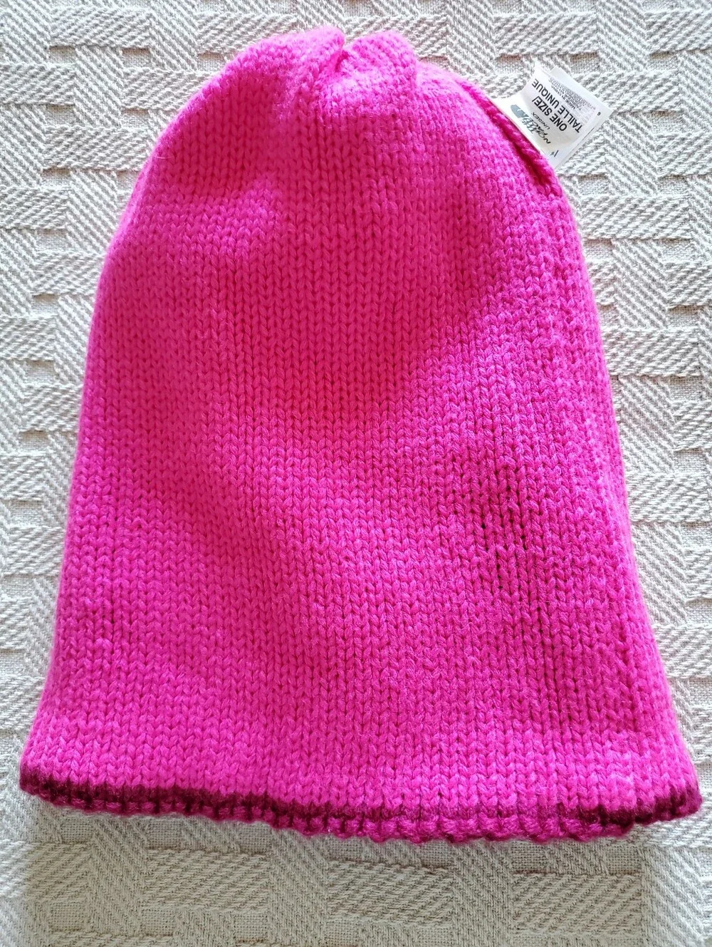 The North Face Open-Knit Cuffed Beanie Hat Hot Pink